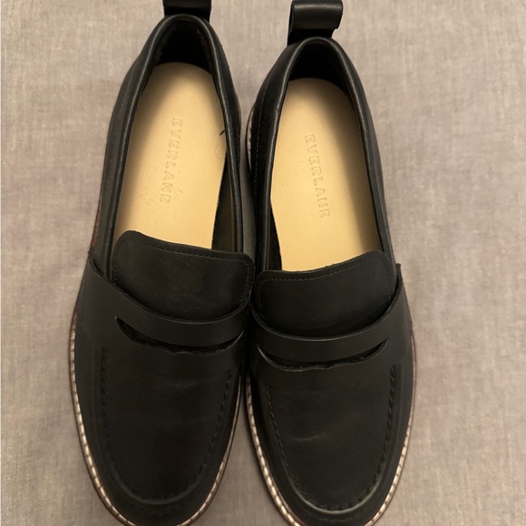 NEW EVERLANE BLACK GUM SOLE PENNY LOAFER 6.5 - Picture 5 of 6
